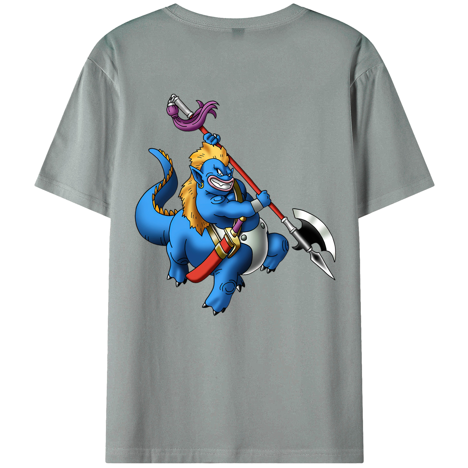 （画像用） ドラゴンクエスト Doragon Kuesuto Dragon Quest 綿100％ メンズ半袖Tシャツ（バックプリント） 通気性